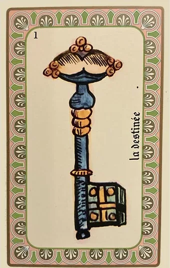 Oracle Belline card 1, La Destinée, printed with its master card emblem