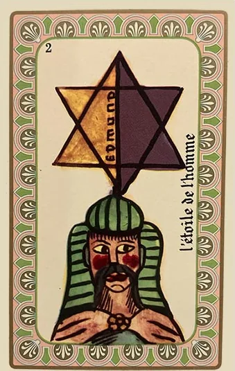 Oracle Belline card 2, L'Étoile de l'Homme, printed with its master card emblem