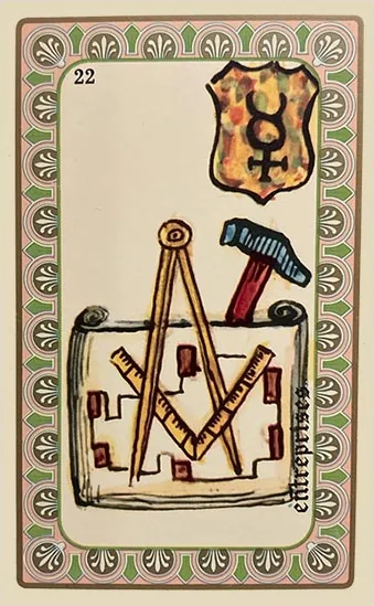 Oracle Belline card 22, Entreprises, printed with its Mercury planet emblem