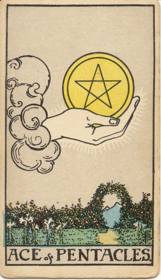 Ace of Pentacles tarot card