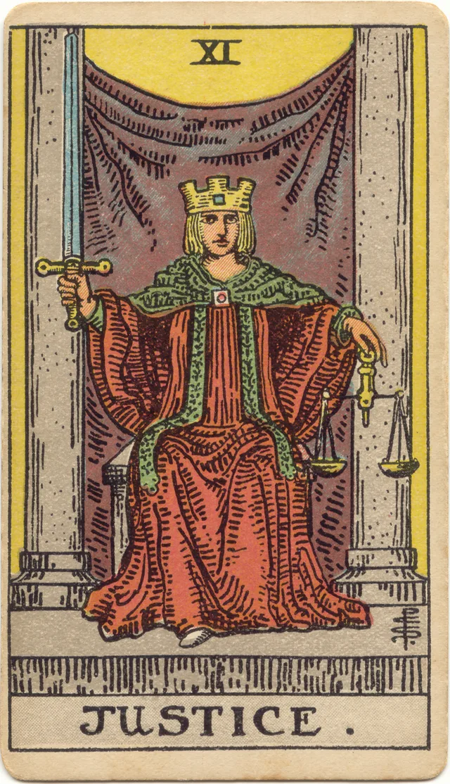 Justice tarot card