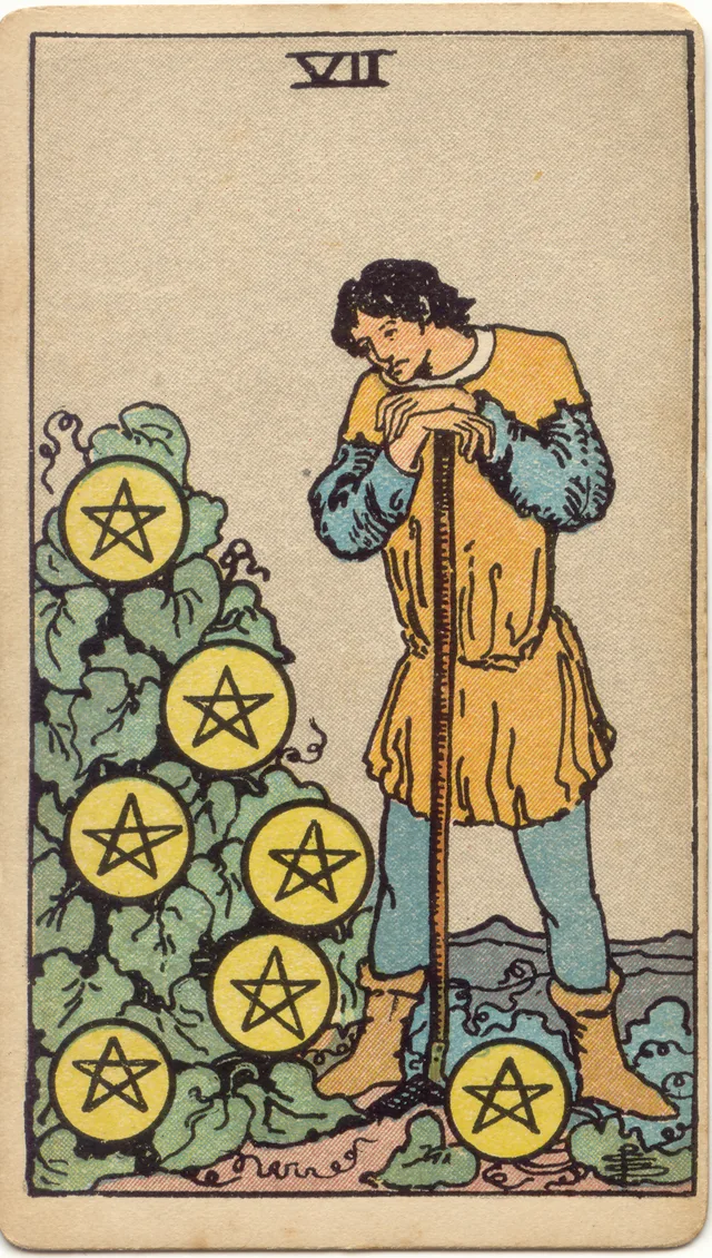 Seven of Pentacles tarot card