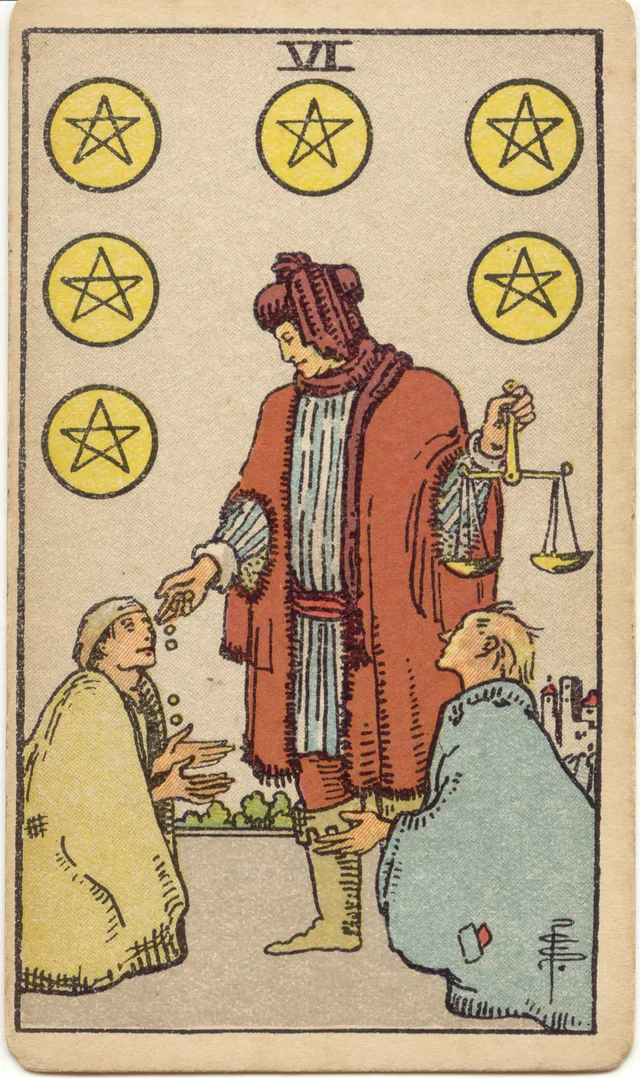 Six of Pentacles tarot card
