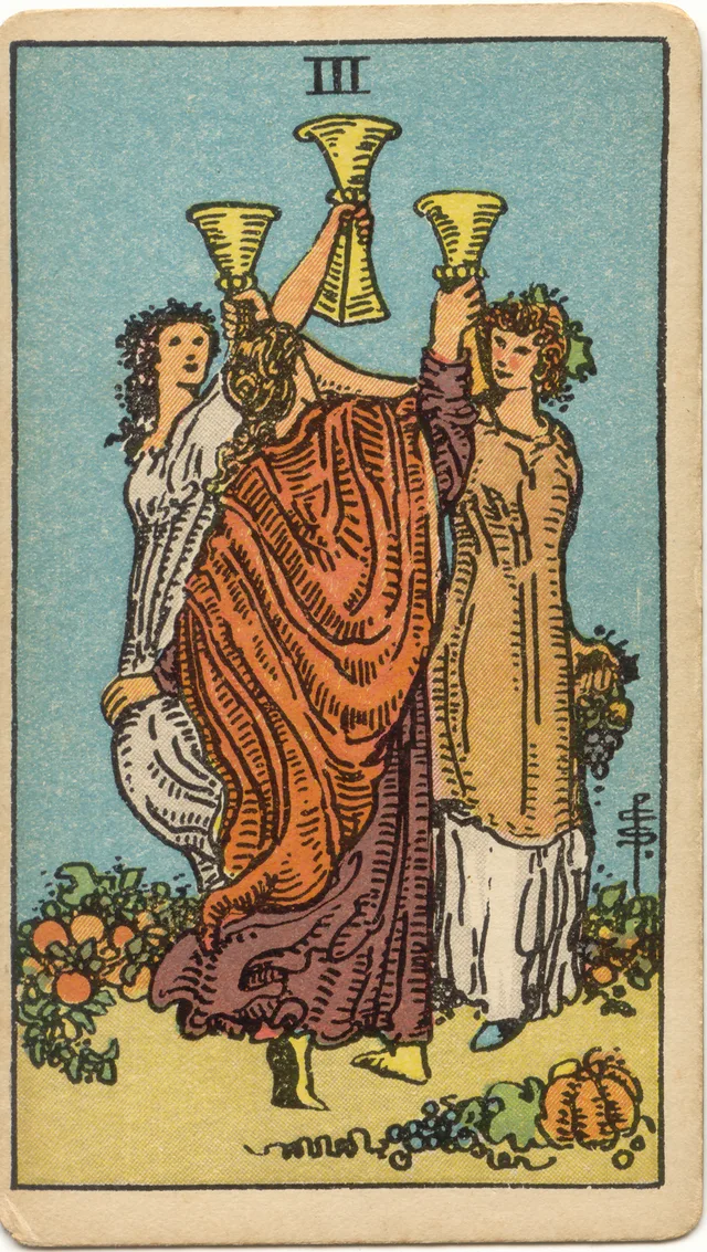 Three of Cups tarot card