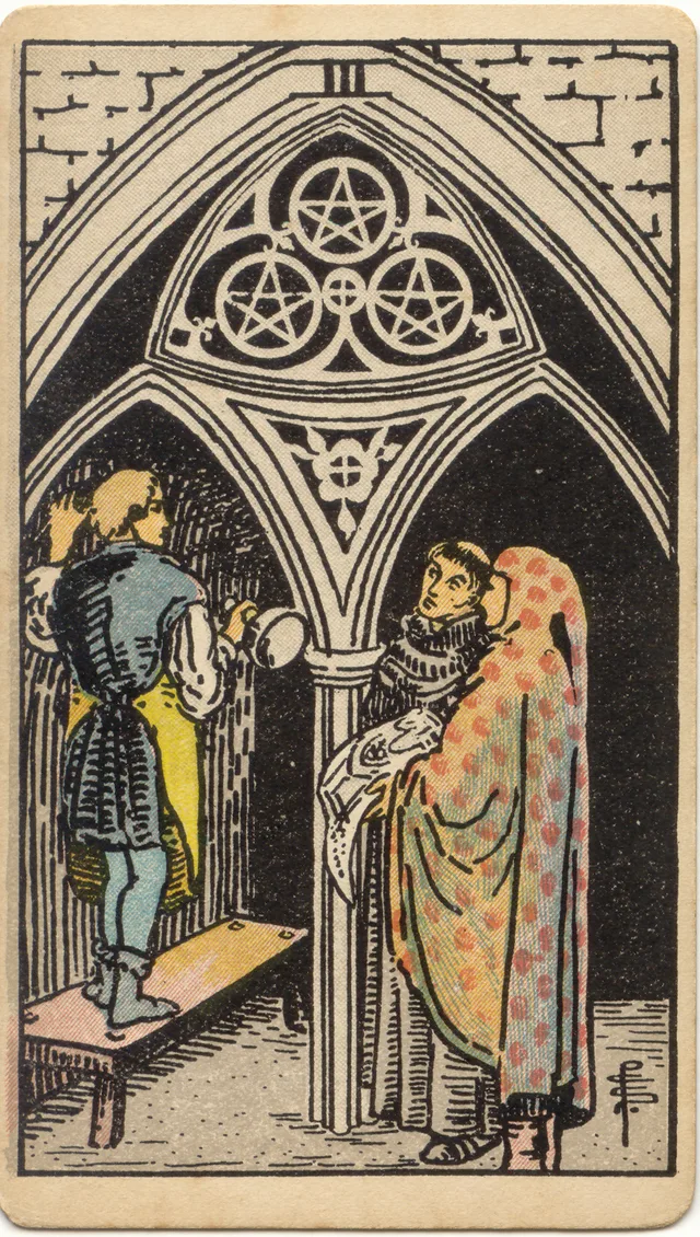 Three of Pentacles tarot card