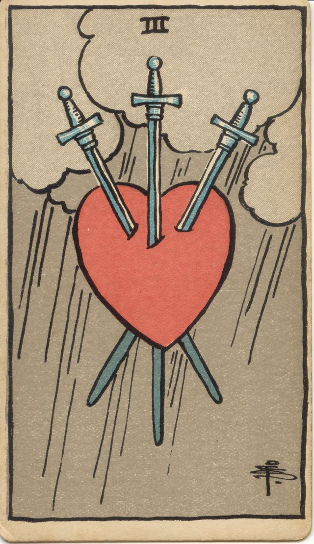 Three of Swords tarot card
